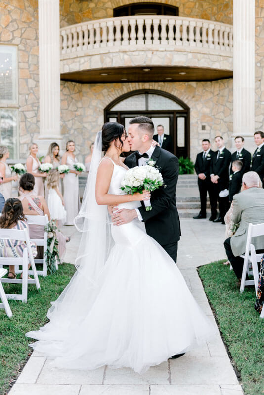 Bride Groom Kissing