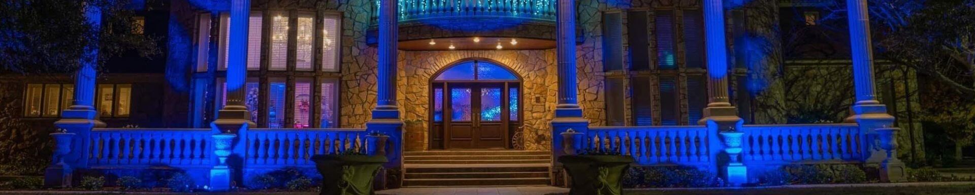 Building Lit Up At Night