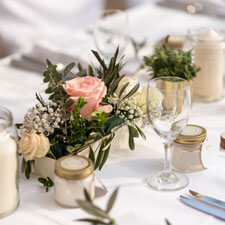 Table Closeup At Wedding
